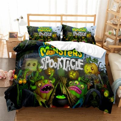 My Singing Monsters Comfortable Bedding Three Piece Soft and Breathable Duvet Cover Gift 11 - My Singing Monsters Merch