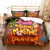 My Singing Monsters Comfortable Bedding Three Piece Soft and Breathable Duvet Cover Gift 27 - My Singing Monsters Merch