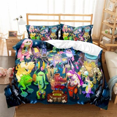 My Singing Monsters Comfortable Bedding Three Piece Soft and Breathable Duvet Cover Gift 38 - My Singing Monsters Merch