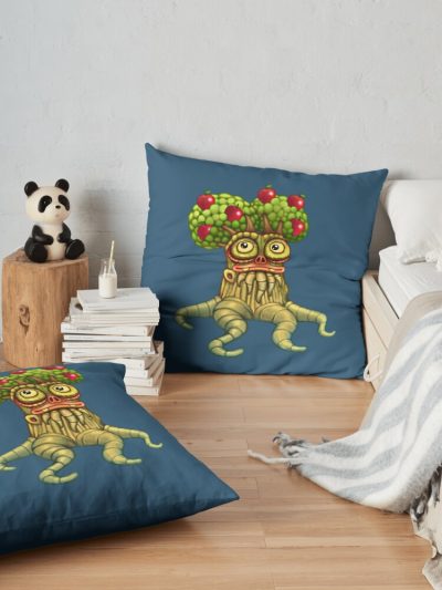 My Singing Monsters Character Oaktopus Throw Pillow Official My Singing Monsters Merch