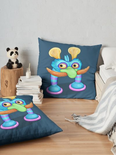 My Singing Monsters Character Scups Throw Pillow Official My Singing Monsters Merch