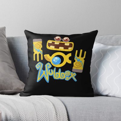 My Singing Monsters Wubbox Funny Throw Pillow Official My Singing Monsters Merch