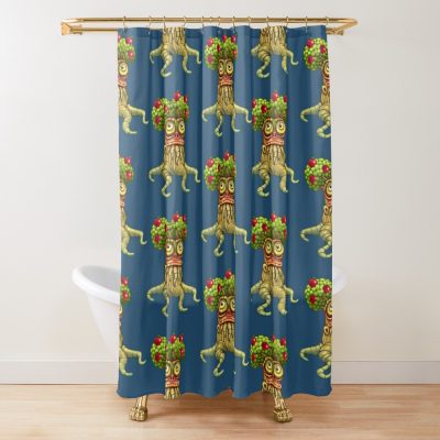 My Singing Monsters Character Oaktopus Shower Curtain Official Cow Anime Merch