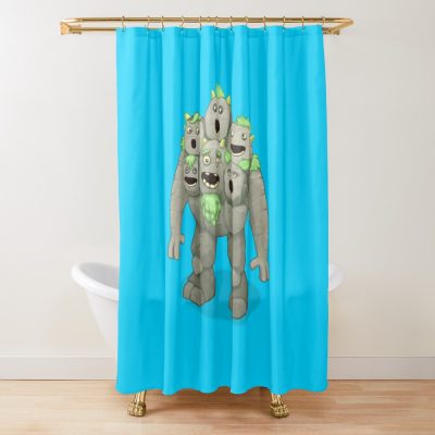 Characters Wubbox My Singing Monsters Shower Curtain Official Cow Anime Merch