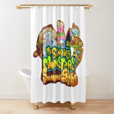 My Singing Monsters Characters Shower Curtain Official Cow Anime Merch