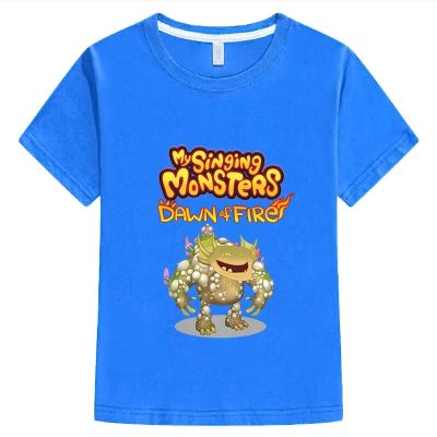 My Singing Monsters Cartoon T shirt 100 Cotton Short Tops boys girl clothes Anime Tees kids - My Singing Monsters Merch