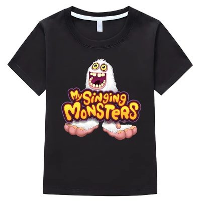 My Singing Monsters Children T Shirt Cartoon Print Clothes Kids Short sleeve Tops y2k Boys girls - My Singing Monsters Merch