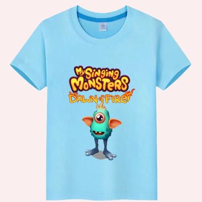 My Singing Monsters Cute T shirt Kawaii Short Tops 100 Cotton Anime Tees y2k boys girl - My Singing Monsters Merch